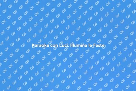 Noleggio Karaoke con Luci e Effetti