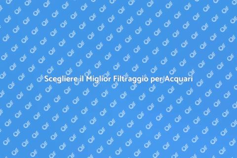 Filtraggio di Qualità per Acquari