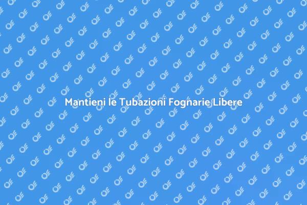 Prevenire Ostruzioni nelle Tubazioni Fognarie