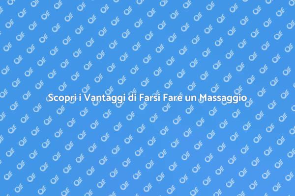 Massaggio: Un Momento di Benessere