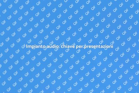 Noleggiare impianto audio per presentazioni