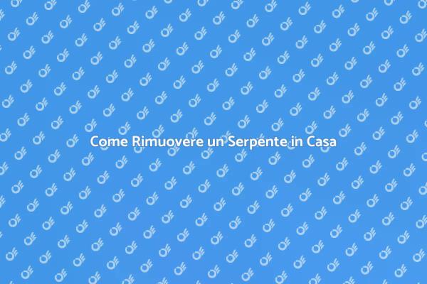 Rimozione Sicura di Serpenti