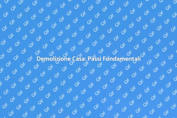 Ristrutturazione: Distruggere per Rinnovare