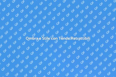 Tenda da Sole Retrattile di Design
