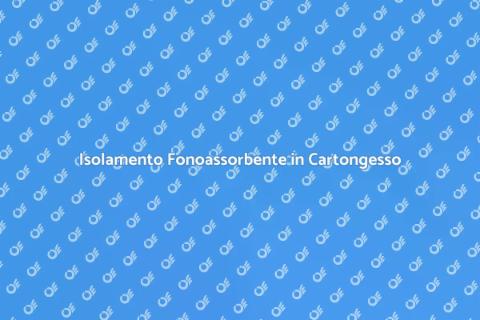 Abbassamento Cartongesso Isolato