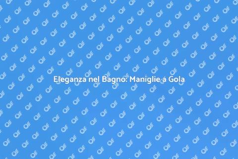 Mobile Bagno con Maniglie a Gola