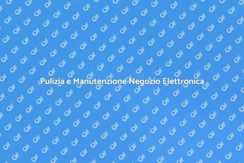 Manutenzione e Pulizia Negozio Elettronica