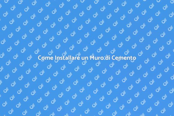 Il Tuo Spazio con un Muro di Cemento
