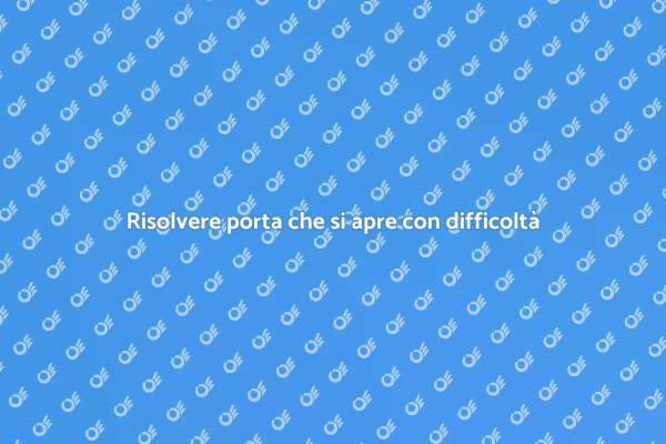 Come riparare una porta difettosa