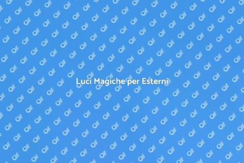 Progettazione Luci per Esterni