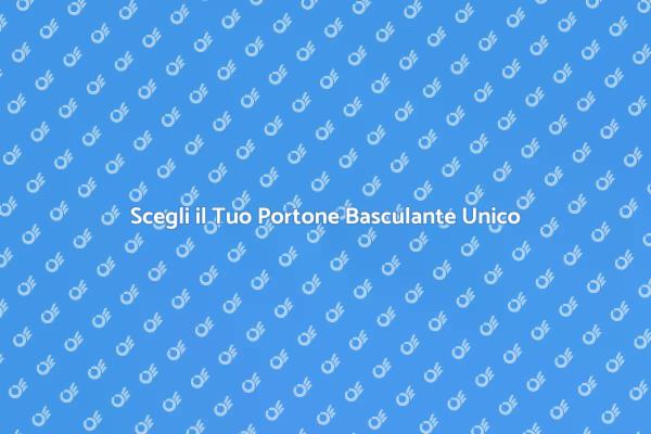 Portone Basculante: Sicurezza e Stile