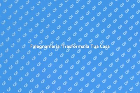 Lavoro di Falegnameria per la Casa