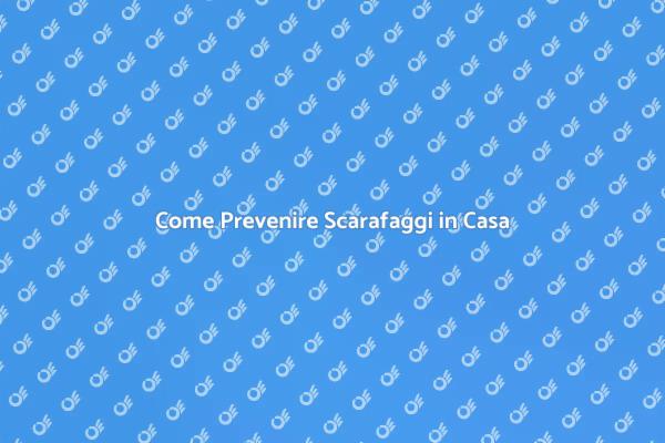 Proteggi la Tua Casa dai Scarafaggi
