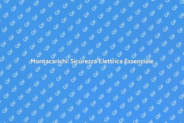 Sicurezza e Innovazione nei Montacarichi