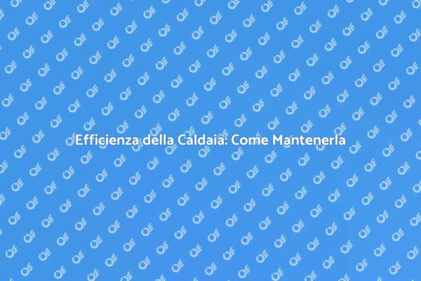 Manutenzione Caldaia: Risparmio e Comfort