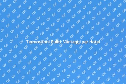 Pulizia Termosifoni per Hotel