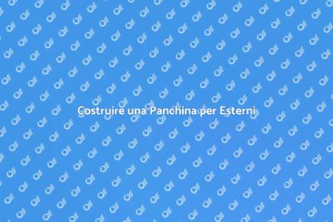 Panchina per Esterni in Legno