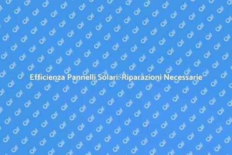 Riparazione Pannelli Solari Termici