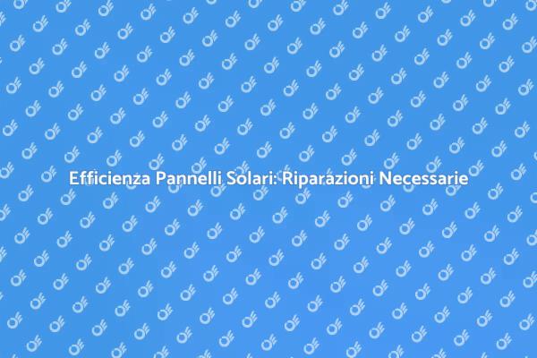 Manutenzione Pannelli Solari Termici