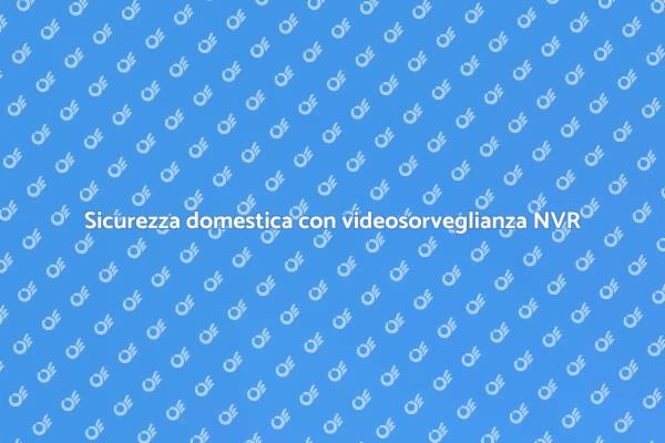 Proteggi la tua casa con NVR oggi stesso