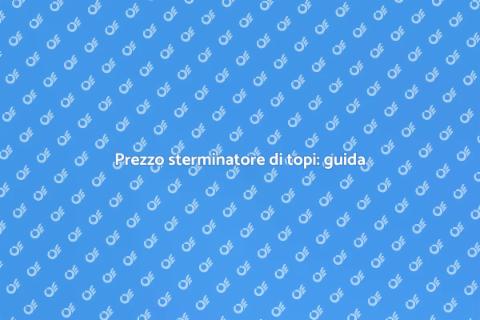 Quanto costa uno sterminatore topi?