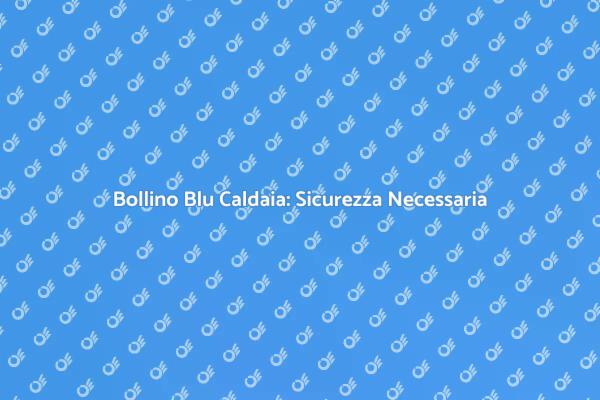 Sicurezza Caldaia: Licenza Bollino Blu