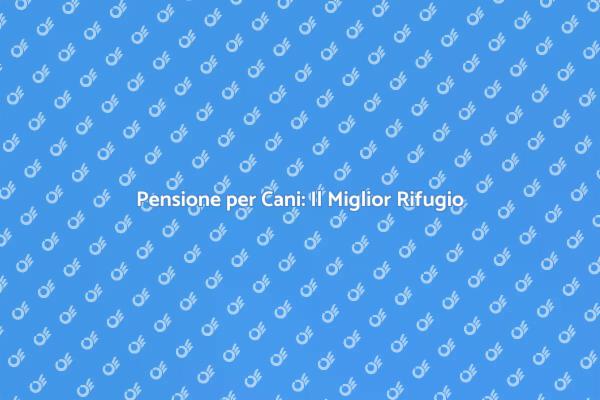 La Migliore Pensione per Cani in Città