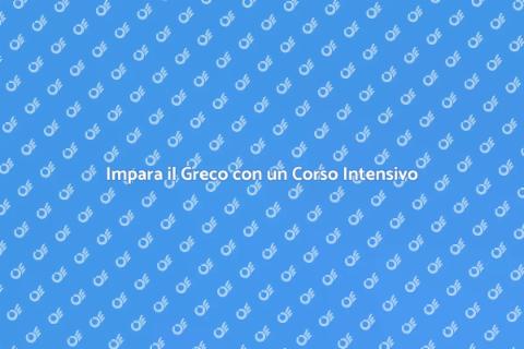 Corso Intensivo di Greco per Te