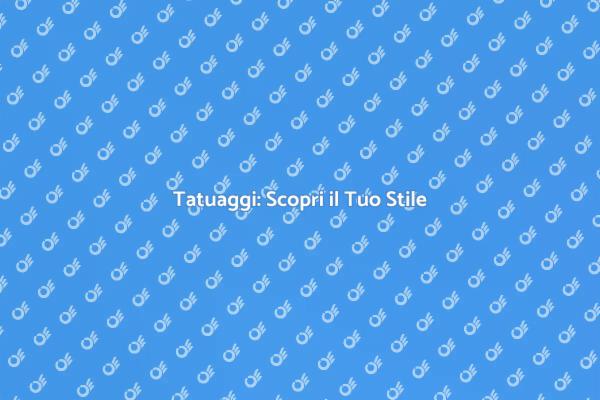 Tatuaggi: Un Viaggio di Identità