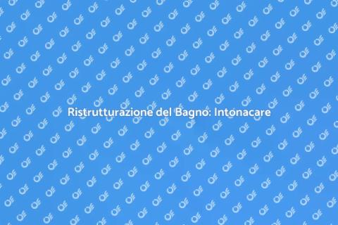 Intonacare il Bagno con Eleganza