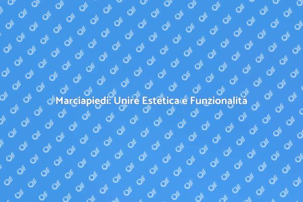 Marciapiede: Design e Funzione in Uno