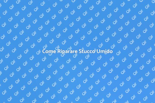 Ripara il Tuo Stucco danneggiato!