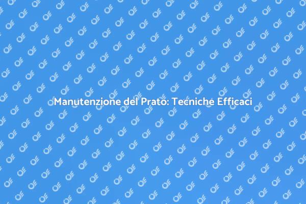 Guida alla Manutenzione del Prato