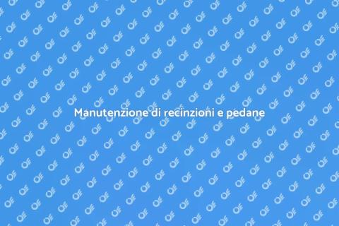 Riparare recinzione e pedana esterna