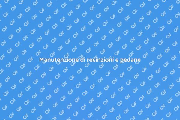 Rinnova la tua recinzione e pedana