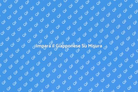 Corso di Giapponese Personalizzato