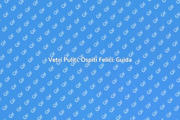 Efficienza nella Pulizia dei Vetri