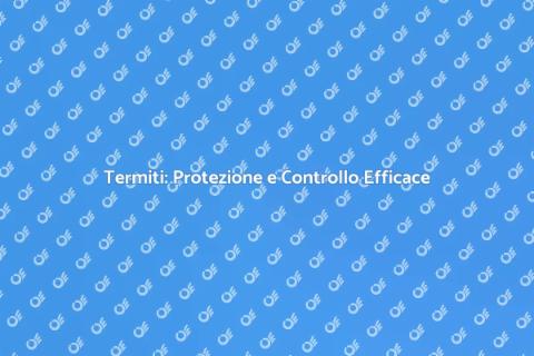 Controllo Termiti: Proteggi la Casa
