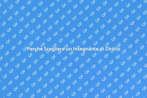 Importanza di un Insegnante di Diritto