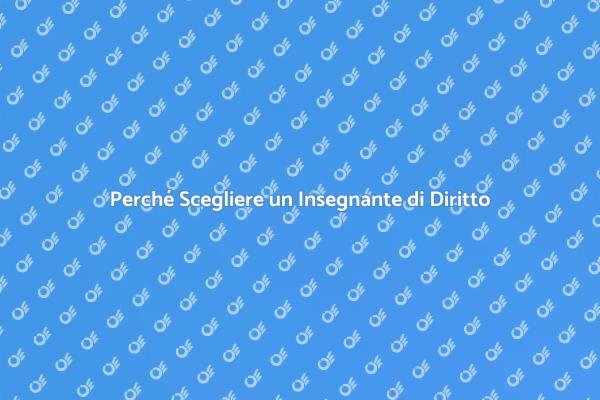 L'Insegnante di Diritto: Un Vantaggio Unico
