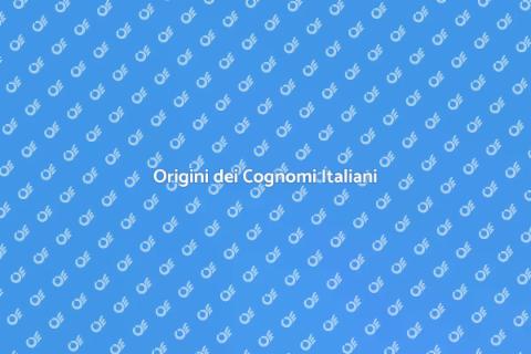 Ricerca Genealogica dei Cognomi Italiani