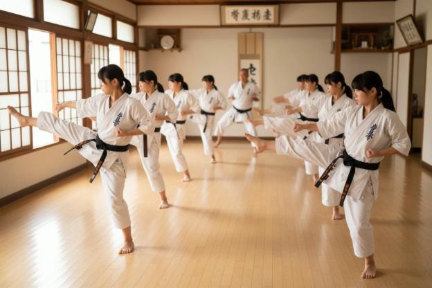 Frequentare lezione di karate