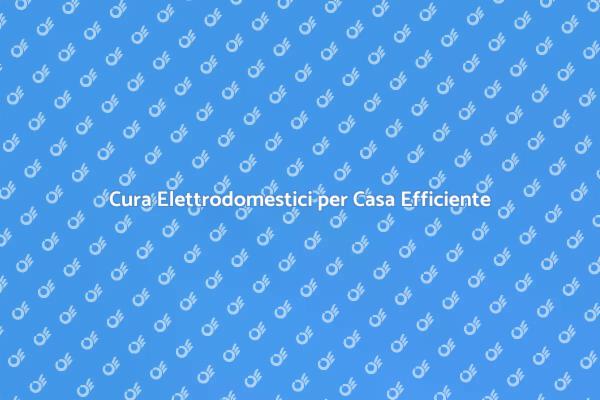 Manutenzione Essenziale per Elettrodomestici