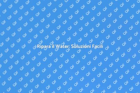 Aggiustare il Water in Casa
