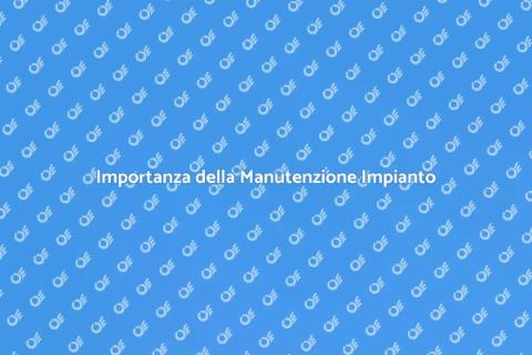 Manutenzione Programmata Impianto
