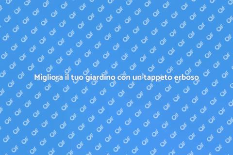 Tappeto erboso di qualità per il tuo giardino