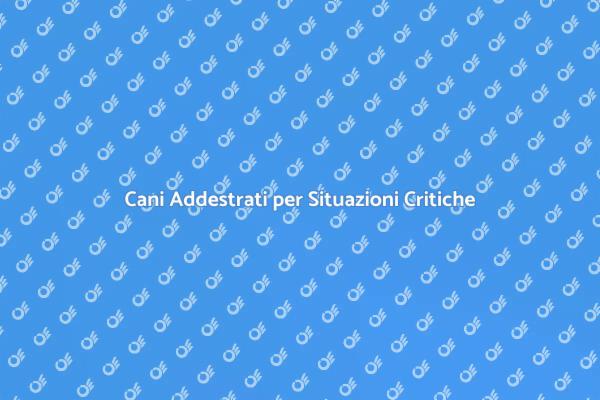 Sicurezza con Cani Addestrati