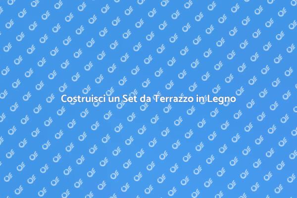 Set Elegante per il Tuo Terrazzo