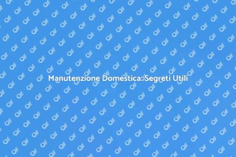 Manutenzione Casa: Cura e Comfort