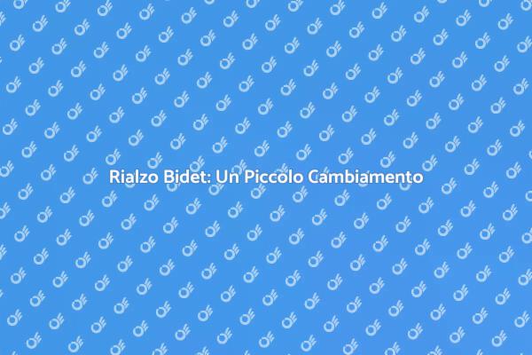 Rialzo Bidet: Sostenibilità Quotidiana